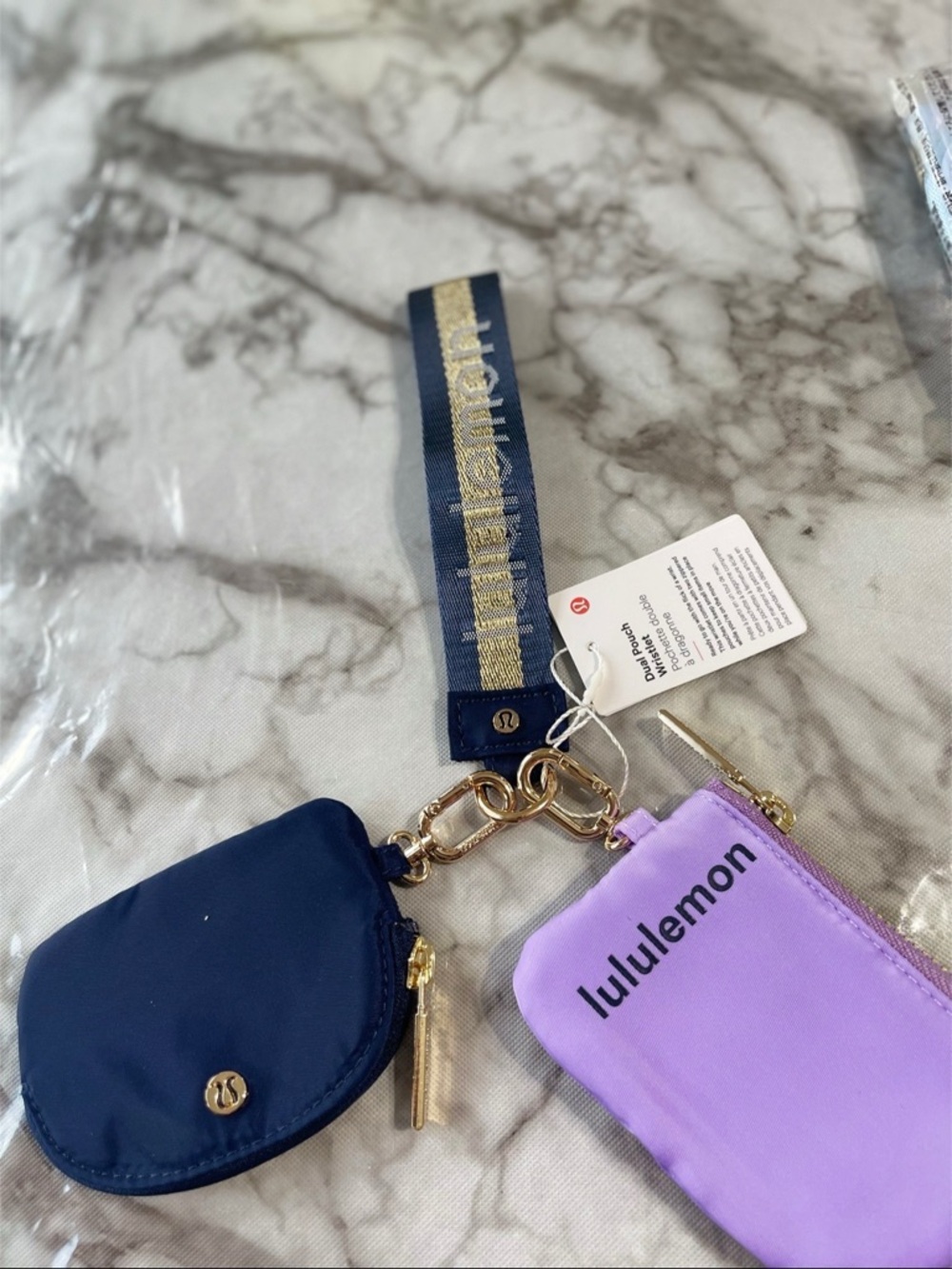 lululemon athletica Women’s Navy & Lavender Keychain Pouch Set